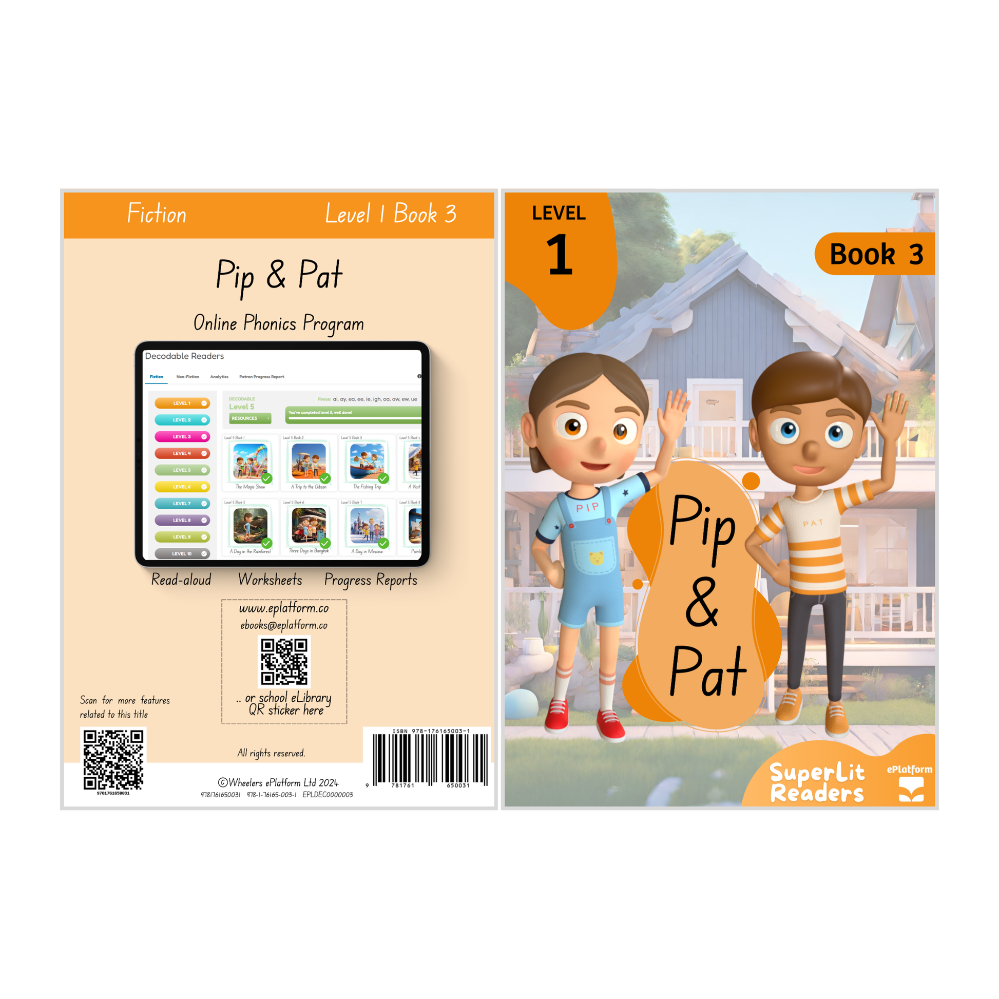 Pip and Pat (Level 1 Book 3 - Fiction Series) - SuperLit Readers by EPlatform Limited