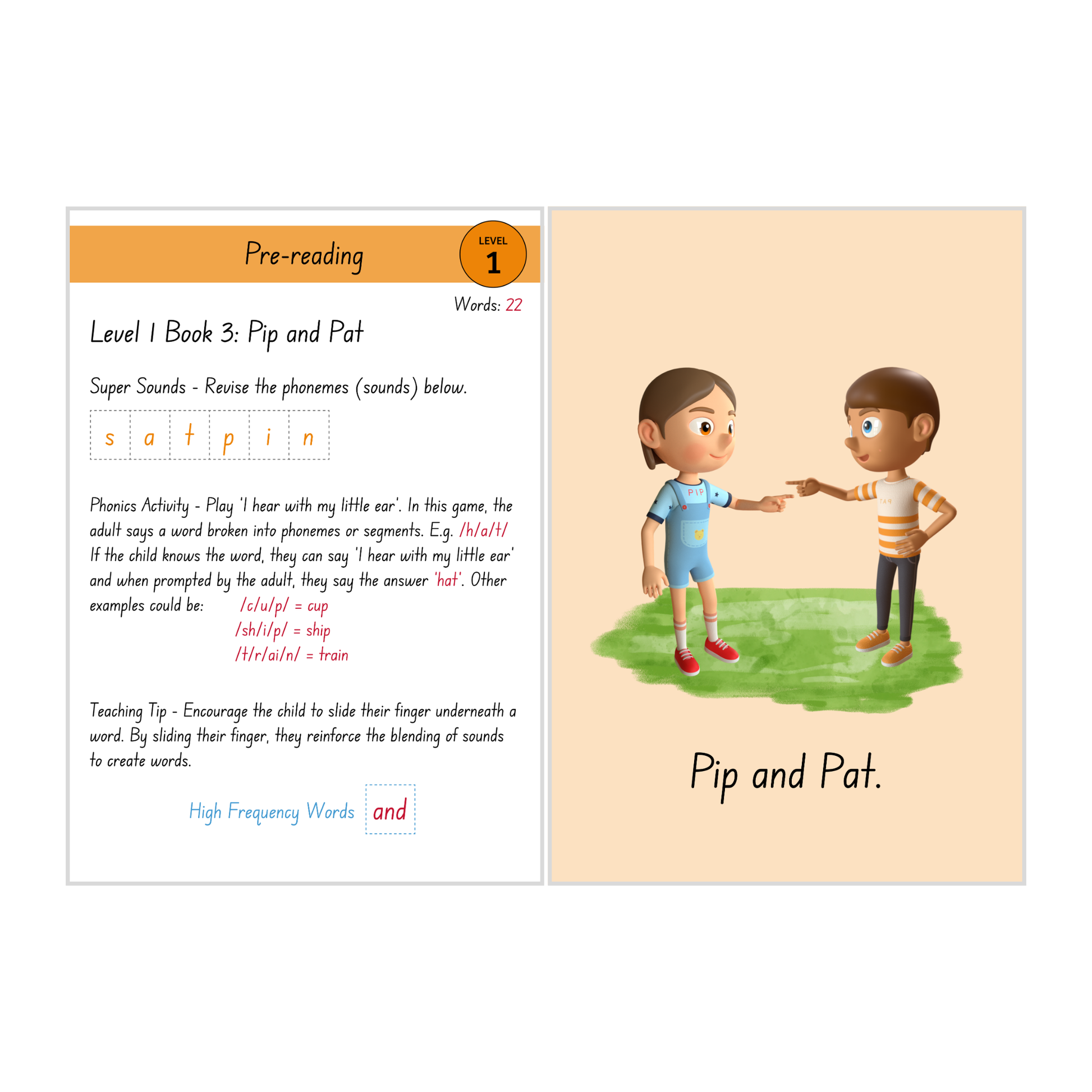 Pip and Pat (Level 1 Book 3 - Fiction Series) - SuperLit Readers by EPlatform Limited