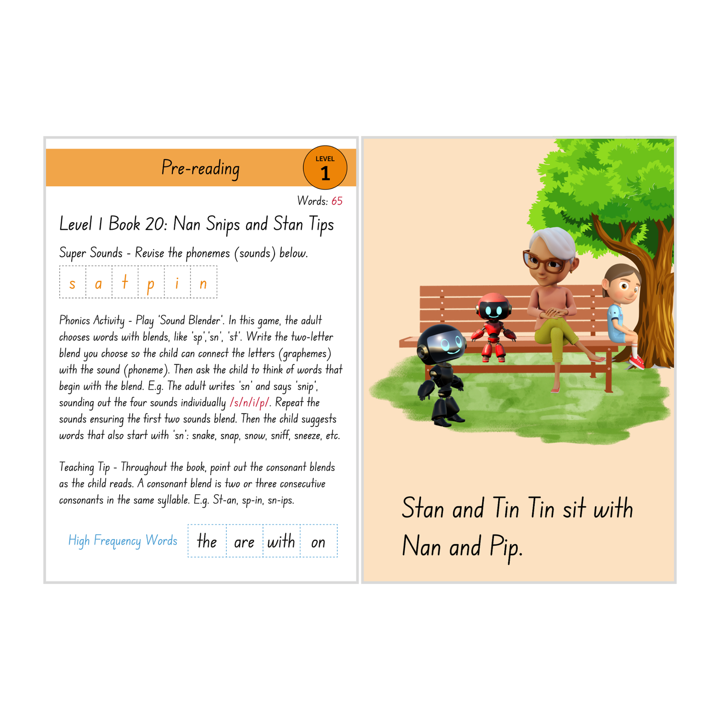 Nan Snips and Stan Tips (Level 1 Book 20 - Fiction Series) - SuperLit Readers by EPlatform Limited