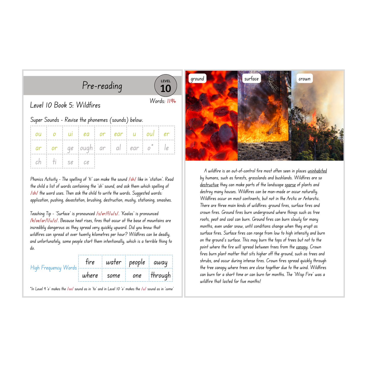 Wildfires (Level 10 Book 5 - Non-Fiction Series) - SuperLit Readers by EPlatform Limited