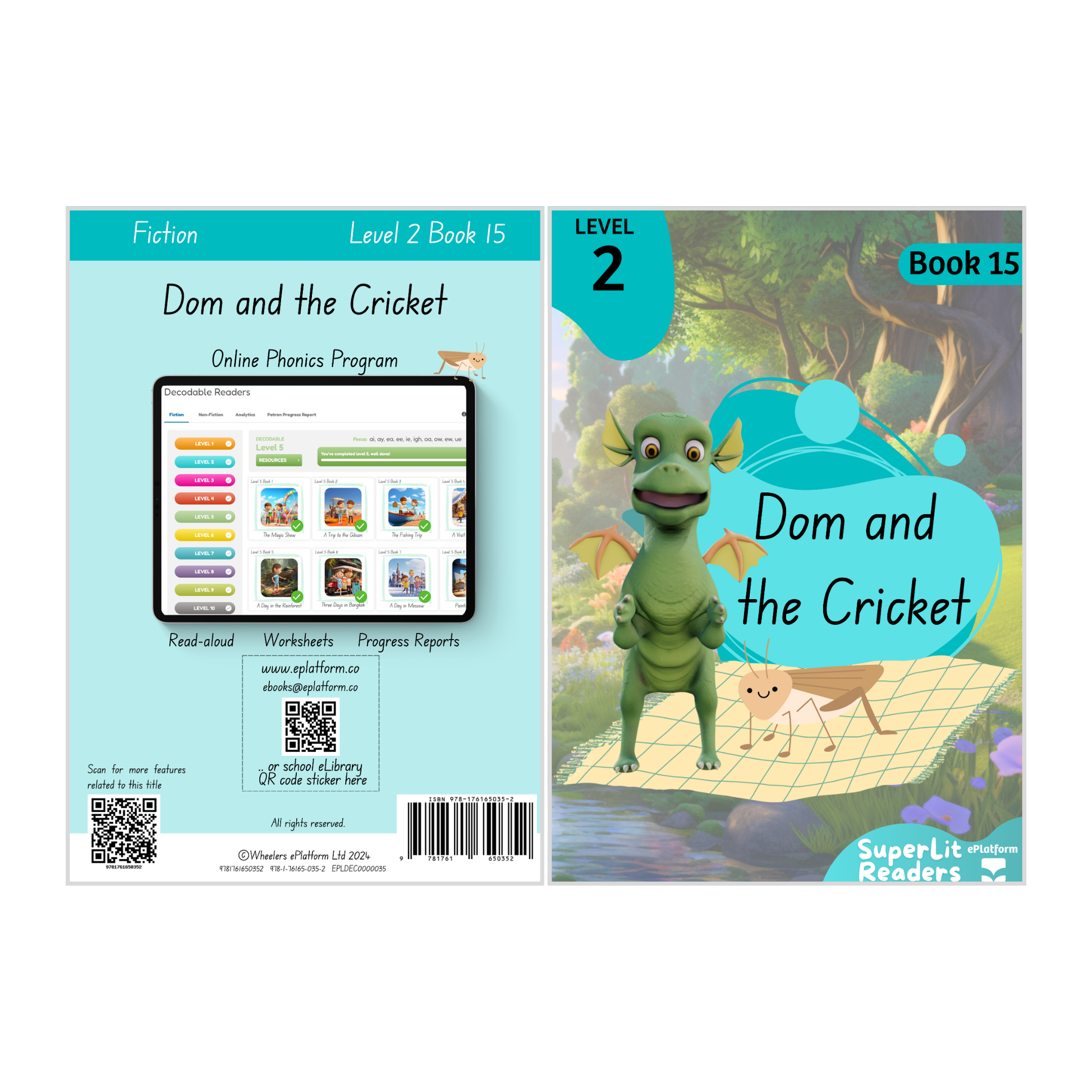 Dom and the Cricket (Level 2 Book 15 - Fiction Series) - SuperLit Readers by EPlatform Limited