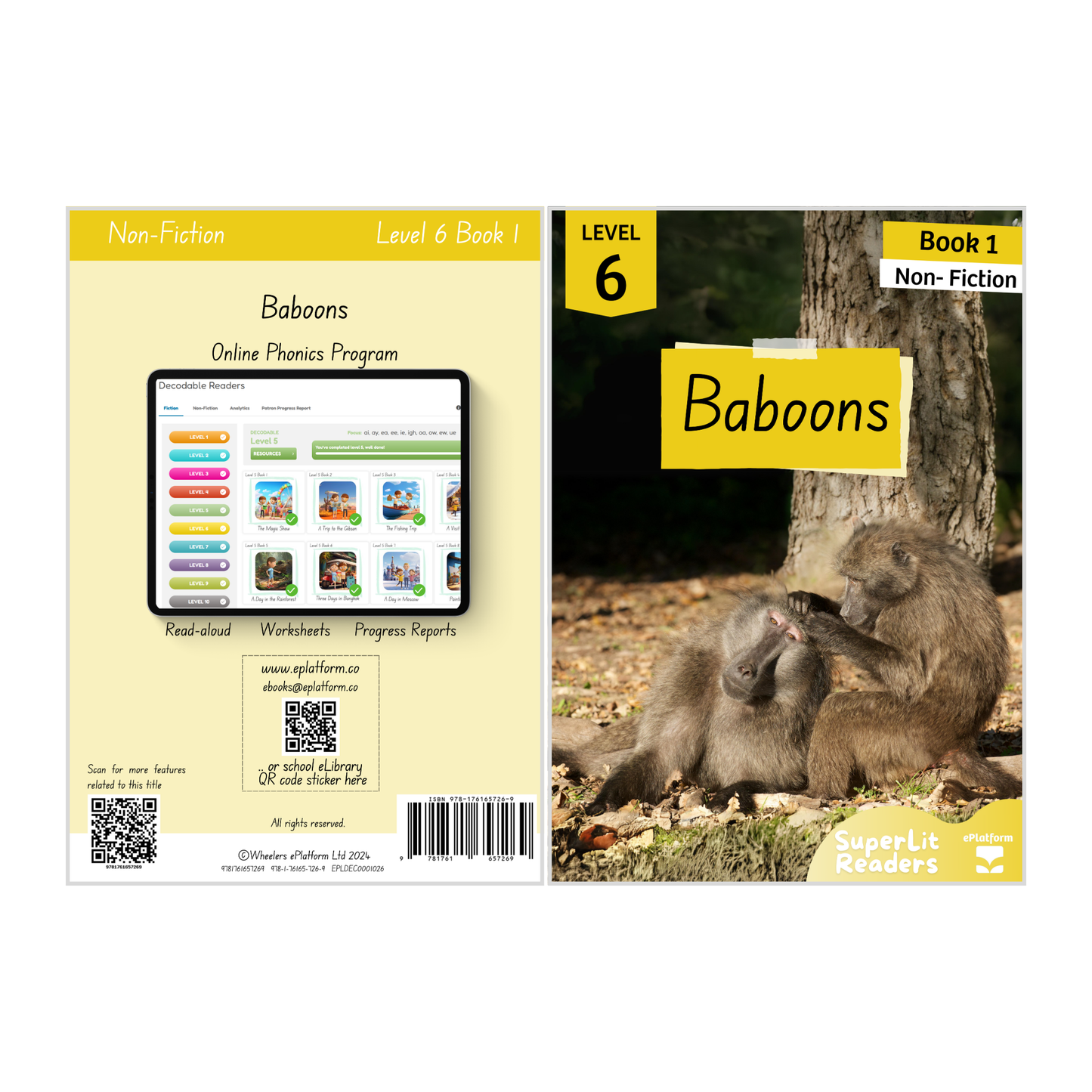 Baboons (Level 6 Book 1 - Non-Fiction Series) - SuperLit Readers by EPlatform Limited