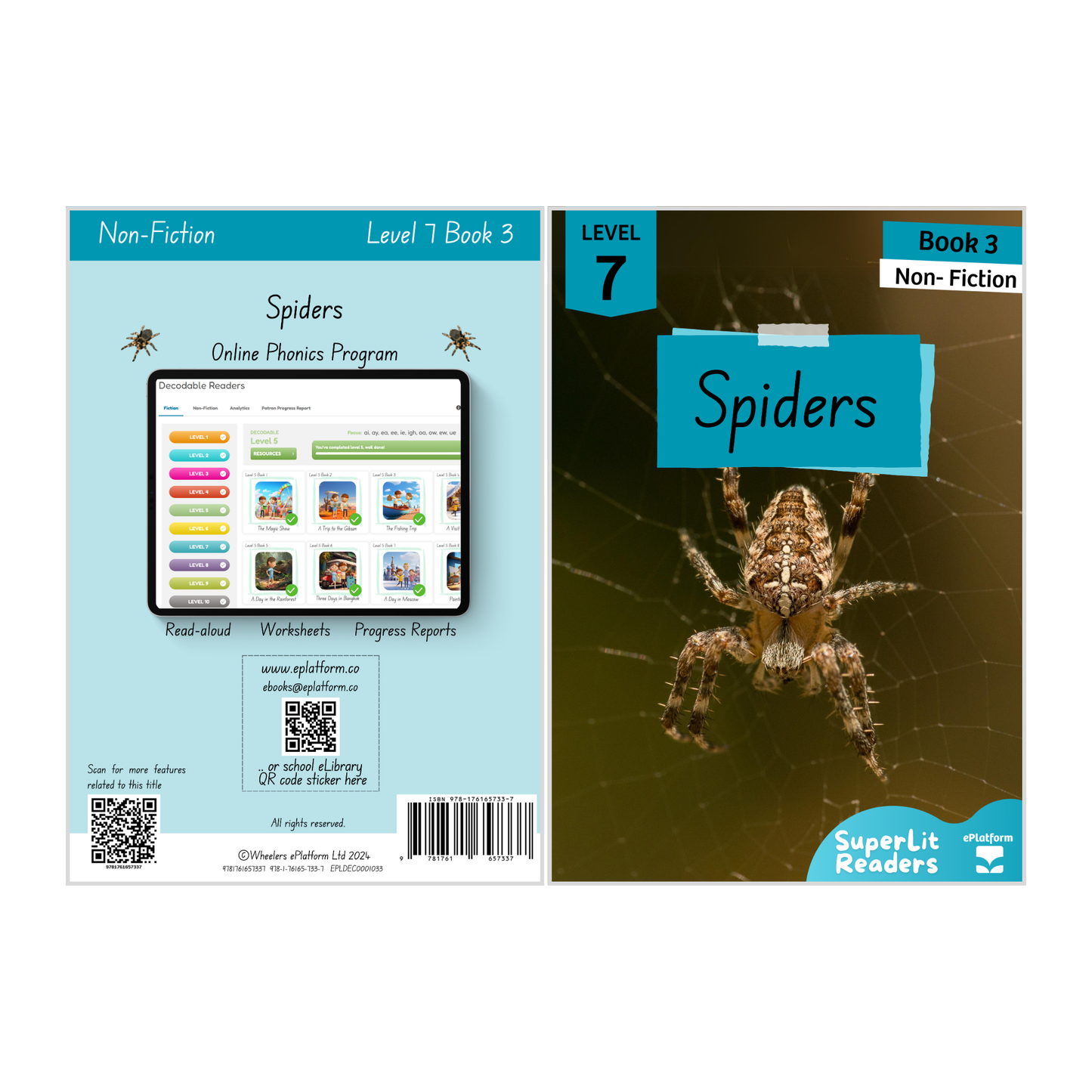 Spiders (Level 7 Book 3 - Non-Fiction Series) - SuperLit Readers by EPlatform Limited