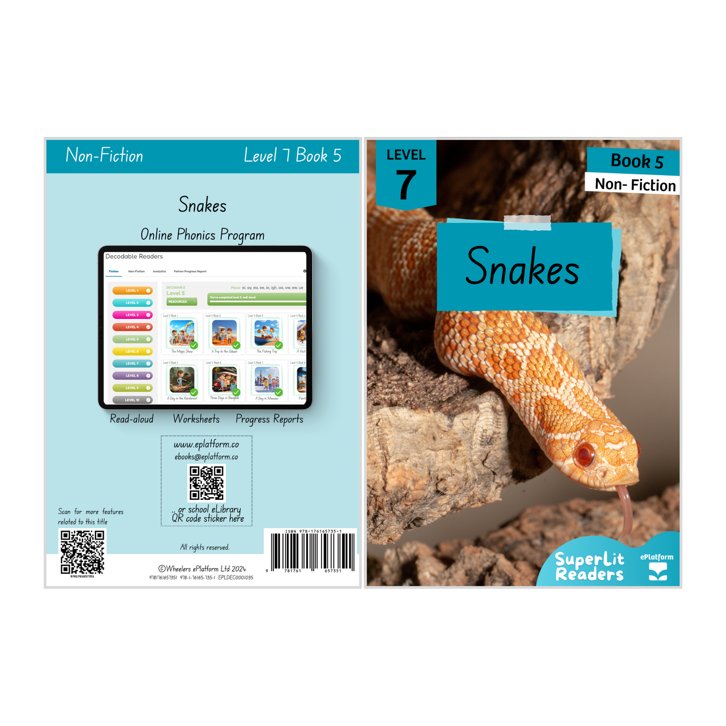 Snakes (Level 7 Book 5 - Non-Fiction Series) - SuperLit Readers by EPlatform Limited