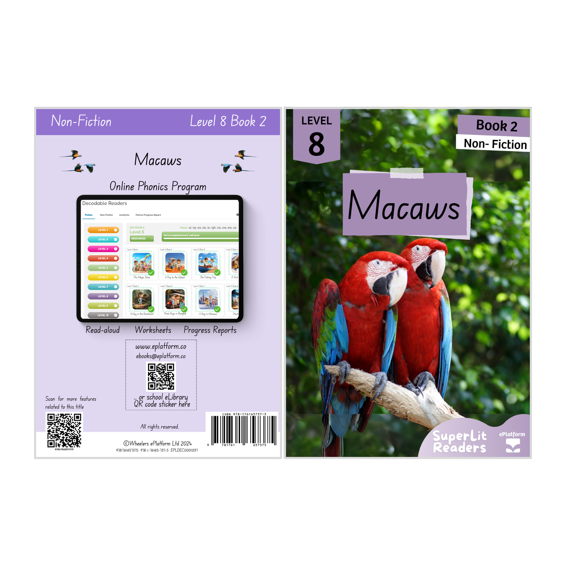 Macaws (Level 8 Book 2 - Non-Fiction Series) - SuperLit Readers by EPlatform Limited