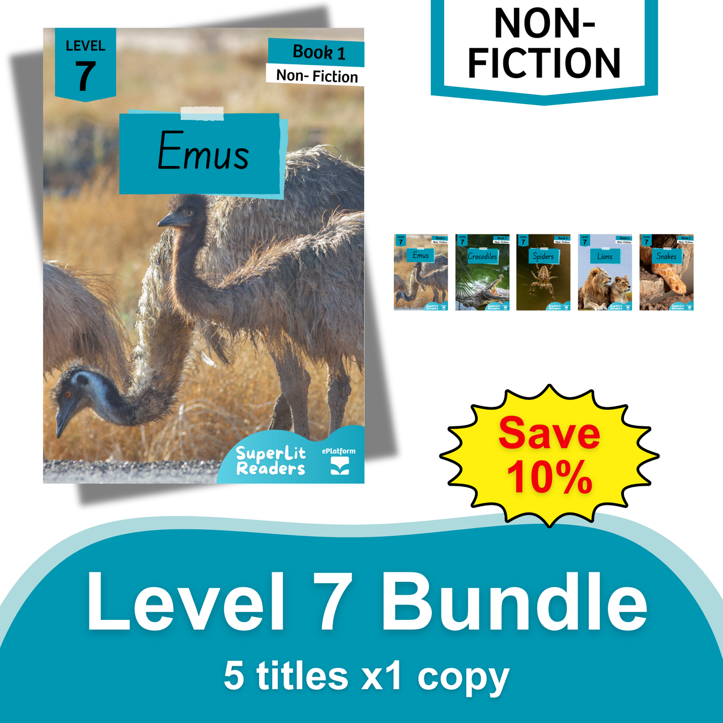 Non-Fiction Level 7 Bundle - SuperLit Readers by EPlatform Limited